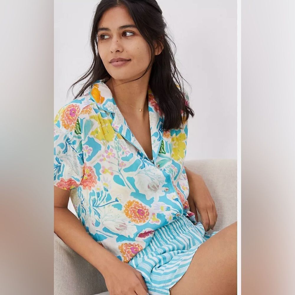 Anthropologie Sisters Gulassa Whimsy PJ Top